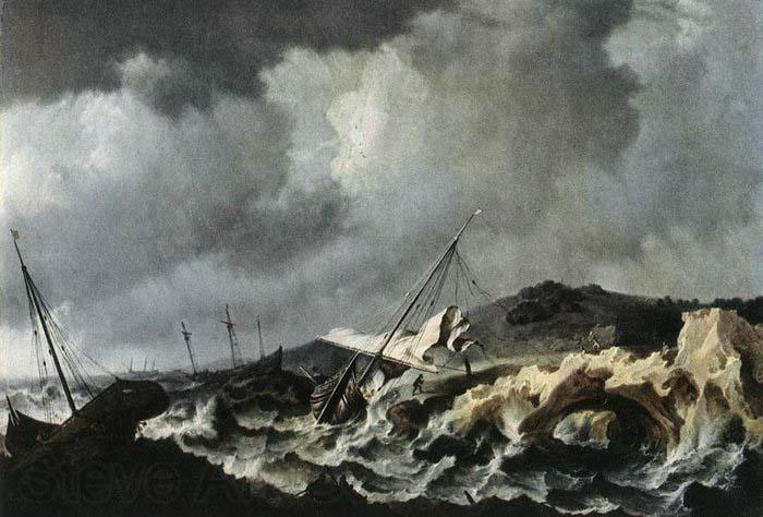 PEETERS, Bonaventura the Elder Storm on the Sea Norge oil painting art